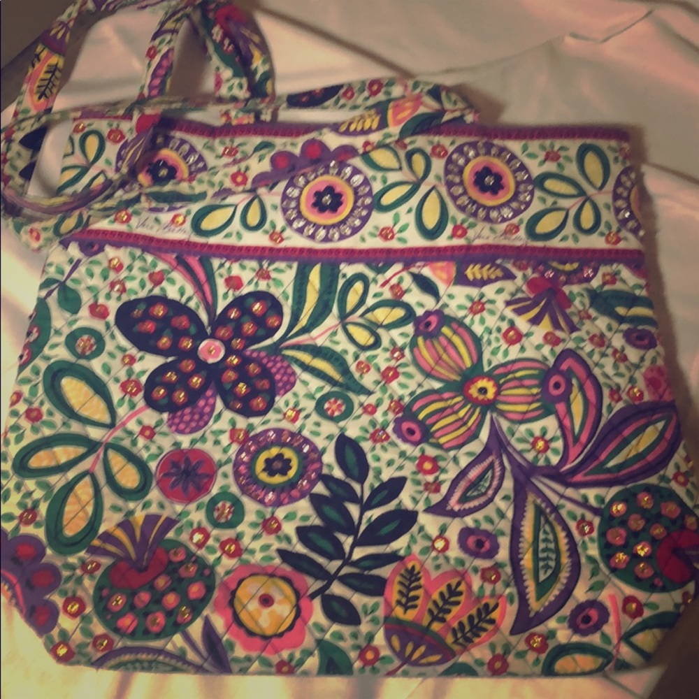 Swarovski embellished Vera Bradley Tote